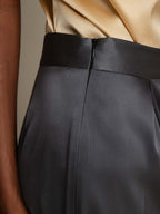 19Momme Silk High Waist Wide Leg Pleated Women's Pants