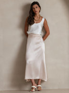 19Momme Silk Sleeveless U Neck Women's Tank Top