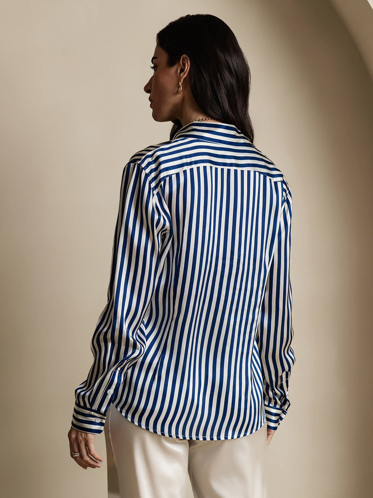 Women's 19 Momme Silk Long Sleeves Button-Up Shirt