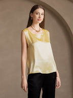 19Momme Silk Sleeveless Round Neck Women's Tank Top