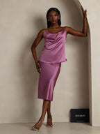 19Momme Silk Cowl Neck Camisole Top