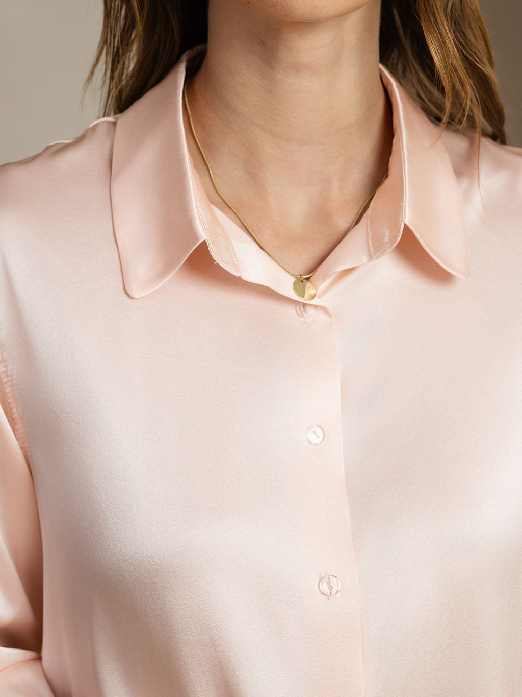 Women's 19 Momme Silk Long Sleeves Button-Up Shirt
