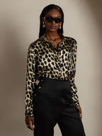 Women's 19 Momme Silk Long Sleeves Button-Up Shirt