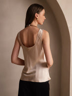 19Momme Silk Sleeveless U Neck Women's Tank Top