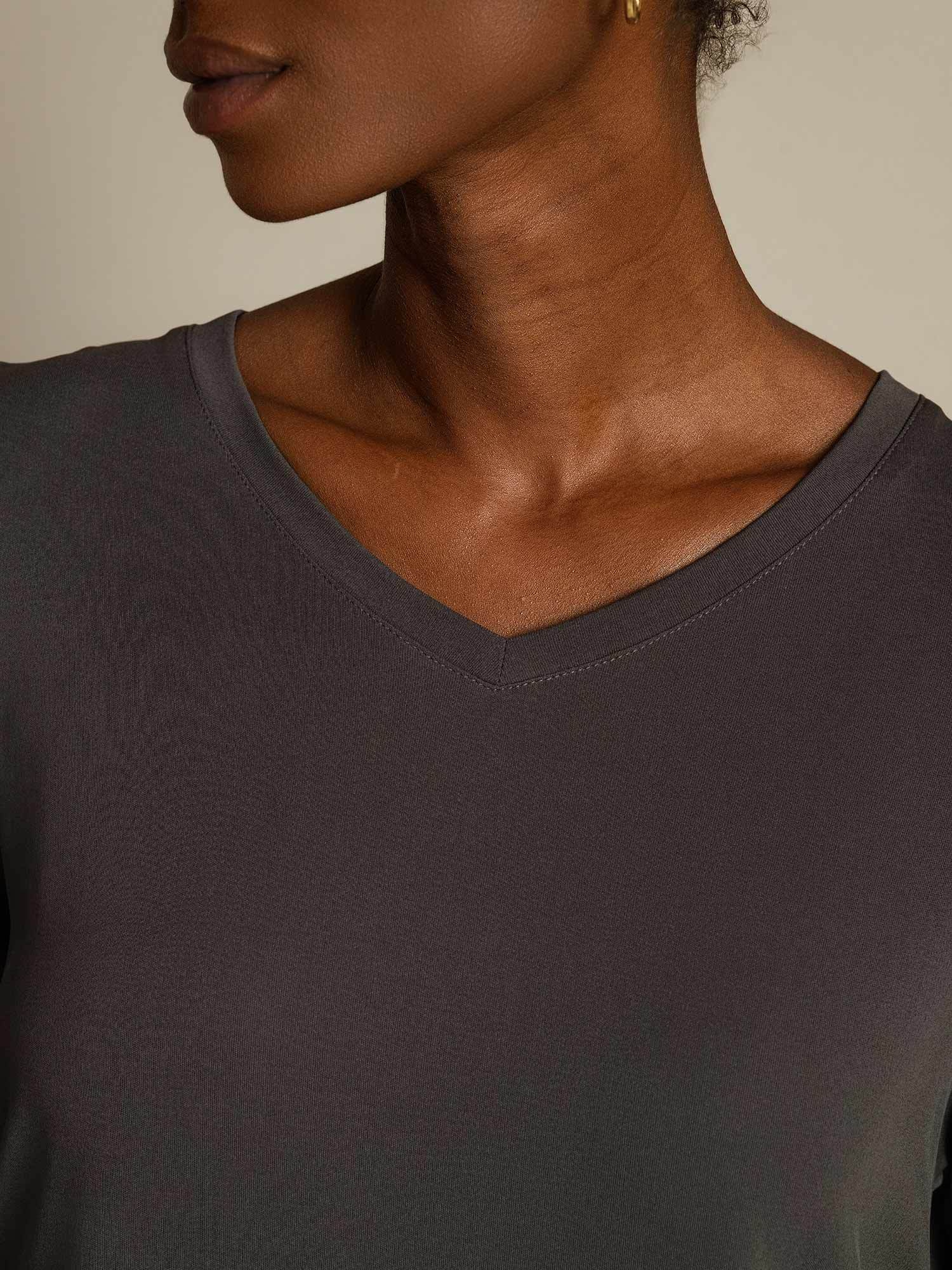 Pure Silk V-Neck Women's T-Shirt
