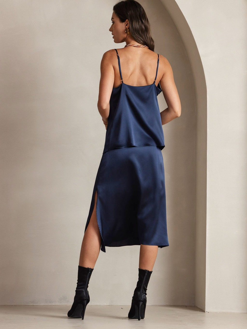 19Momme Silk Cowl Neck Camisole Top