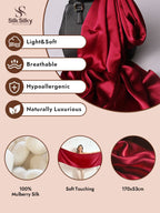 100% Mulberry Silk Long Scarf/Shawl 170x53cm/67