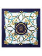 100% Mulberry Silk Printed Square Shawl Scarf 88*88cm
