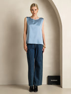 19Momme Silk Sleeveless Round Neck Women's Tank Top