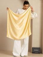 100% Mulberry Silk Classic  Elegant Square Scarf - Size 90x90cm