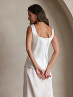 19Momme Silk Sleeveless U Neck Women's Tank Top