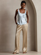 19Momme Silk Sleeveless U Neck Women's Tank Top