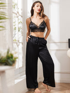 100% Mulberry Silk Wide Leg Women's Pants