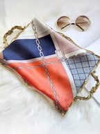 Stylish Chain Long Silk Scarf