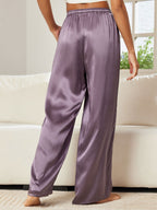 100% Mulberry Silk Wide Leg Women's Pants
