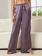 100% Mulberry Silk Wide Leg Women's Pants