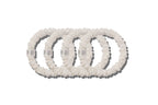 Back to School White Skinny Scrunchies