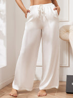 100% Mulberry Silk Wide Leg Women's Pants