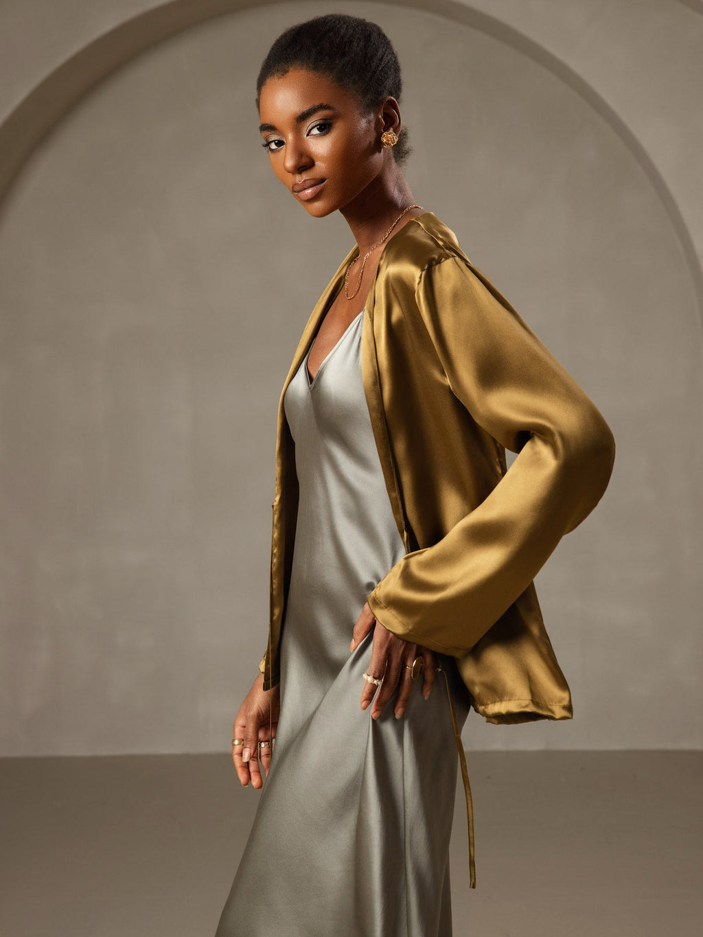 100% Mulberry Silk Spaghetti Strap Midi Long Dress