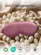 22Momme Pure Silk 3D Contoured Adjustable Eye Mask