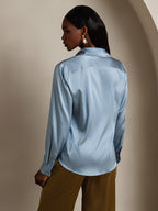 Women's 19 Momme Silk Long Sleeves Button-Up Shirt