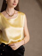 19Momme Silk Sleeveless Round Neck Women's Tank Top