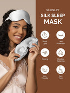 22Momme Pure Silk 3D Contoured Adjustable Eye Mask