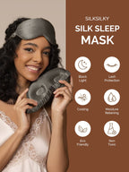 22Momme Pure Silk 3D Contoured Adjustable Eye Mask