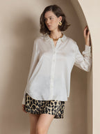 Women's 19 Momme Silk Long Sleeves Button-Up Shirt