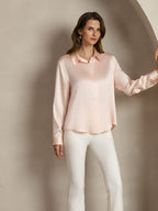 Women's 19 Momme Silk Long Sleeves Button-Up Shirt