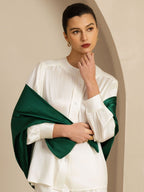 100% Mulberry Silk Classic  Elegant Square Scarf - Size 90x90cm