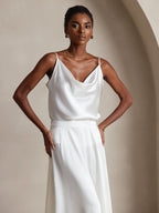 19Momme Silk Cowl Neck Camisole Top