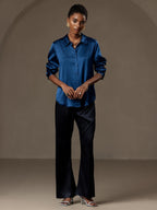 Women's 19 Momme Silk Long Sleeves Button-Up Shirt