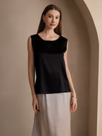 19Momme Silk Sleeveless Round Neck Women's Tank Top
