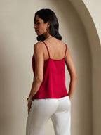 19Momme Silk Cowl Neck Camisole Top