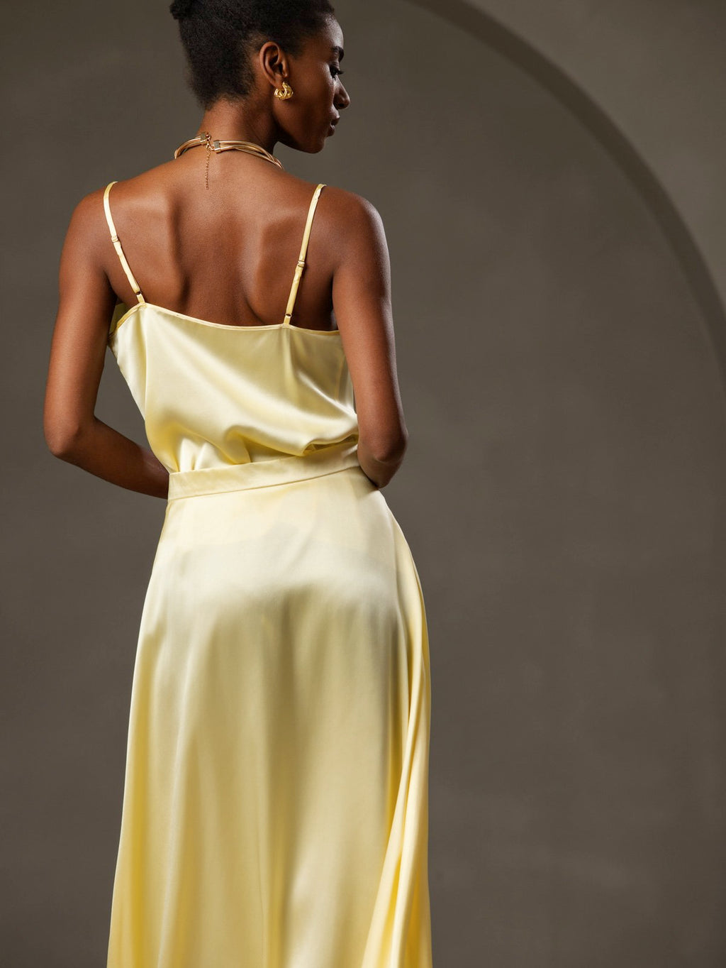 19Momme Silk Cowl Neck Camisole Top