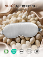 22Momme Pure Silk 3D Contoured Adjustable Eye Mask