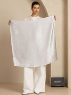 100% Mulberry Silk Classic  Elegant Square Scarf - Size 90x90cm