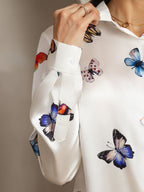 Women's 19 Momme Silk Long Sleeves Button-Up Shirt