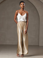 100% Mulberry Silk Spaghetti Strap V Neck Camisole Top