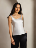 19Momme Silk Sleeveless U Neck Women's Tank Top