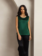 19Momme Silk Sleeveless Round Neck Women's Tank Top