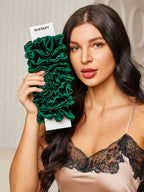 10Pcs Bundle Pure Silk Classic Hair Scrunchies - 2cm