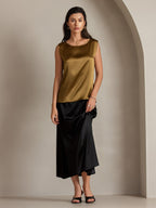19Momme Silk Sleeveless Round Neck Women's Tank Top