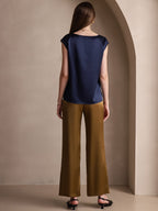 19Momme Silk Cap Sleeve Round Neck Women's Top
