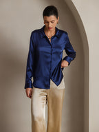 Women's 19 Momme Silk Long Sleeves Button-Up Shirt