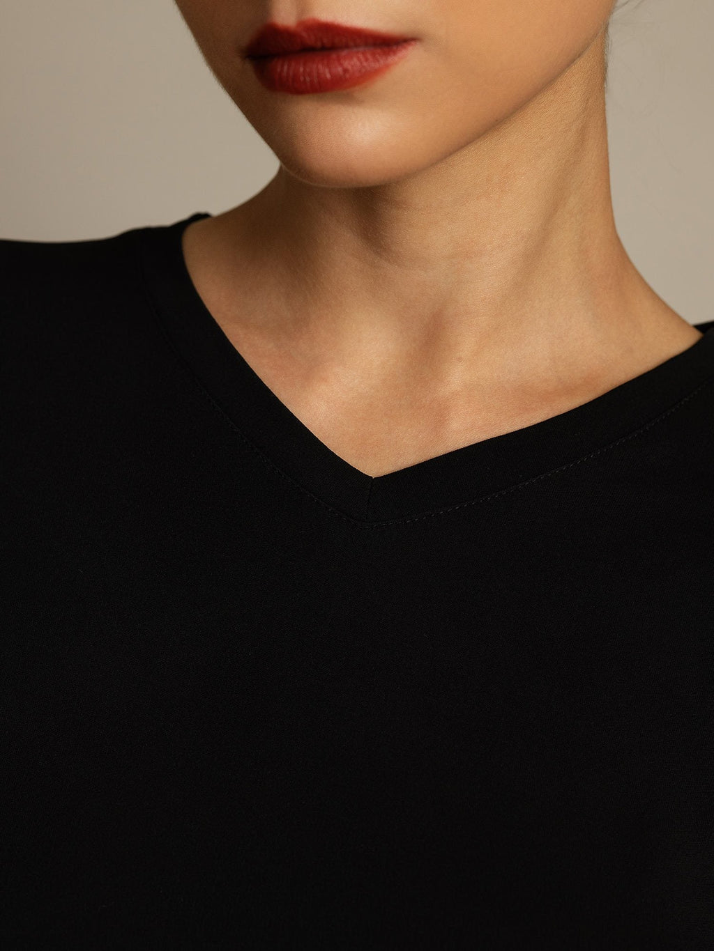Pure Silk V-Neck Women's T-Shirt