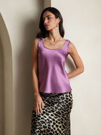 19Momme Silk Sleeveless U Neck Women's Tank Top