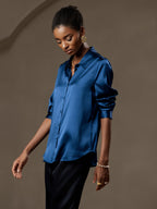 Women's 19 Momme Silk Long Sleeves Button-Up Shirt
