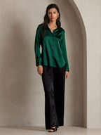 Women's 19 Momme Silk Long Sleeves Button-Up Shirt